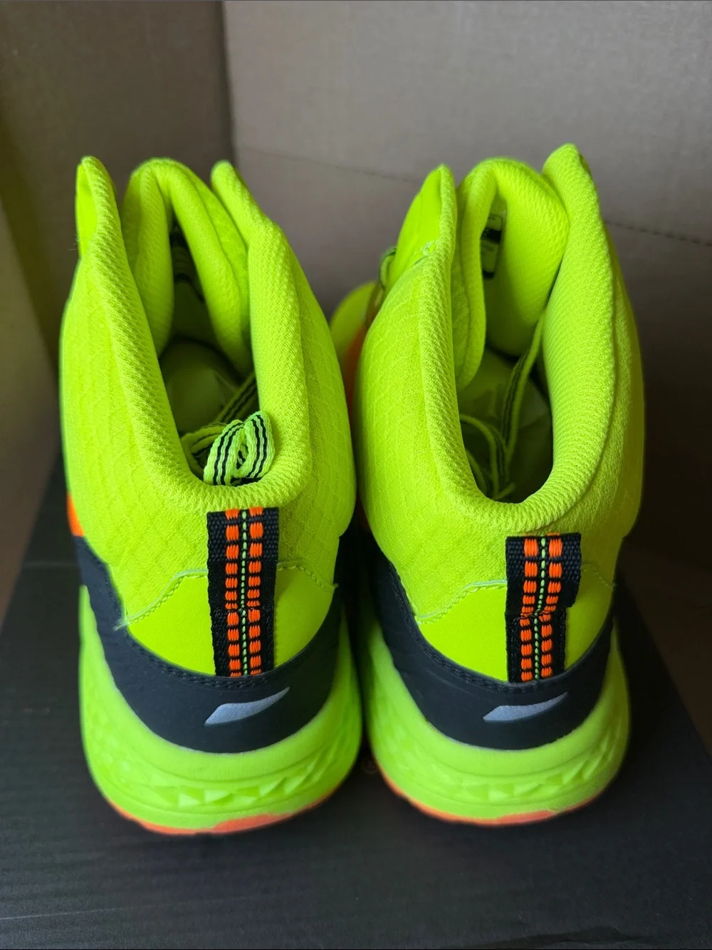 Hi-Tec Men’s Neon Green & Orange High-Top Sneakers